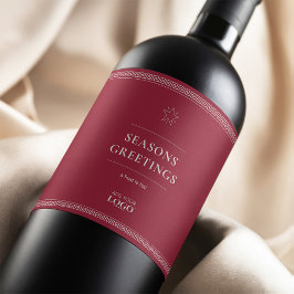 Zakelijk Logo Klant Vakantie Dank U Wijn Etiket