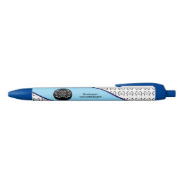 Zakelijk Logo Kleurblok Patroonnaam Titel Blauwe Inkt Pen