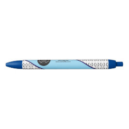 Zakelijk Logo Kleurblok Patroonnaam Titel Blauwe Inkt Pen