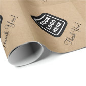 Zakelijk logo Kraft-stijl bedankkaart Cadeaupapier (Rol Hoek)
