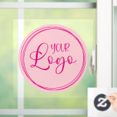 Zakelijk Logo Licht Roze Cirkel Raamsticker (Huis)