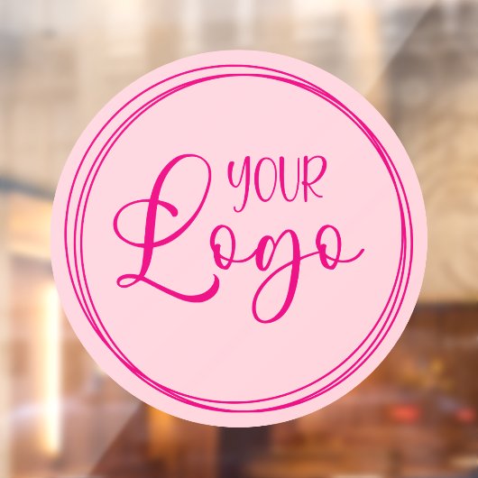 Zakelijk Logo Licht Roze Cirkel Raamsticker (Vel 2)