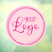 Zakelijk Logo Licht Roze Cirkel Raamsticker (Vel 3)