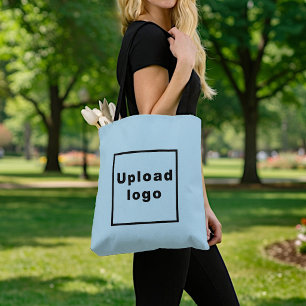 Zakelijk Logo Lichtblauwe Boodschappentas Tote Bag