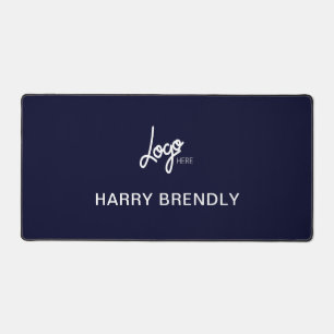 Zakelijk Logo Luxe Bedrijfsbureau Marineblauw Bureaumat
