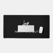 Zakelijk Logo Luxe Bedrijfsbureau Zwart Bureaumat (Keyboard & Muis)