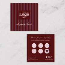 Zakelijk logo luxe bordeaux strepen cafe