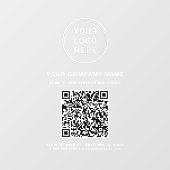 Zakelijk Logo Maak Uw QR-Code Wit Raamsticker (Vel)