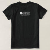 Zakelijk Logo Medewerker Naam Zwarte Kapper T-shirt (Design achterkant)