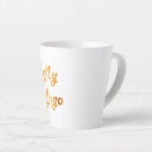 Zakelijk logo merk kleur latte mok (Rechterhoek)