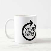 Zakelijk logo merknaam gepersonaliseerd koffiemok (Links)
