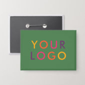 Zakelijk Logo Merktemplate Groen Button (Voorkant / Achterkant)
