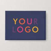 Zakelijk Logo Merktemplate Navyblauw Button (Voorkant)