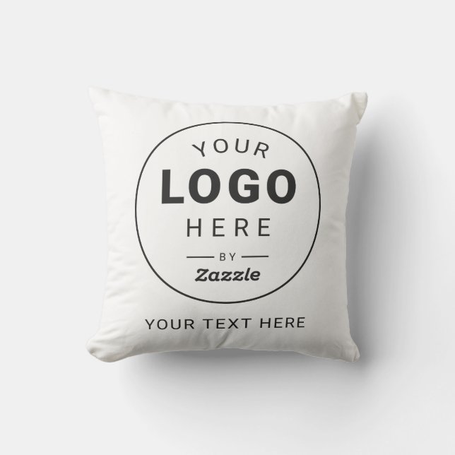 Zakelijk Logo Met Eigen Merknaam Kussen (Voorkant)