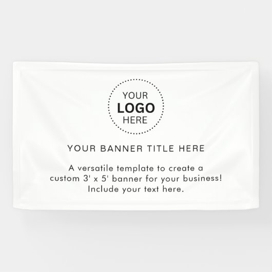 Zakelijk logo met professionele 5' banner (Horizontaal)