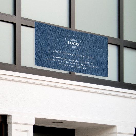 Zakelijk logo met professionele 5' banner (Buitenkant Gebouw)
