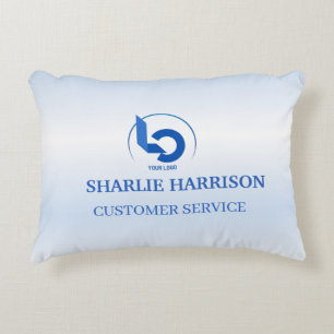 Zakelijk logo   Minimaal blauw Personeel Medewerke Accent Kussen