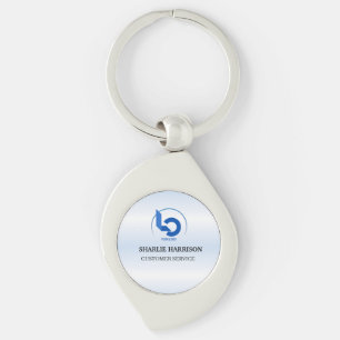 Zakelijk logo Minimaal blauw Personeel Medewerke Sleutelhanger