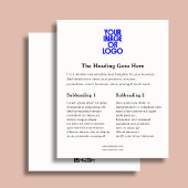Zakelijk logo minimaal elegant QR-code wit Flyer