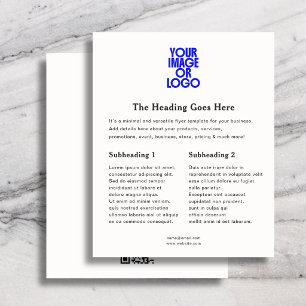 Zakelijk logo minimaal elegant QR-code wit Flyer