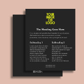 Zakelijk logo minimaal elegant QR-code zwart Flyer