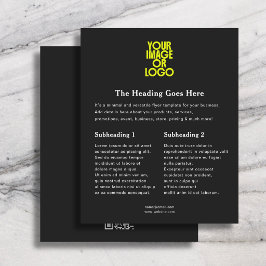 Zakelijk logo minimaal elegant QR-code zwart Flyer