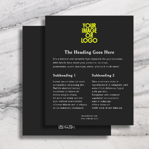 Zakelijk logo minimaal elegant QR-code zwart Flyer