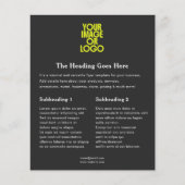 Zakelijk logo minimaal elegant QR-code zwart Flyer (Voorkant)