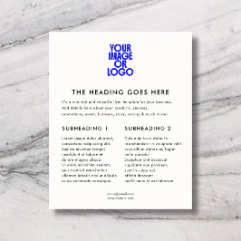 Zakelijk Logo Minimaal Modern QR Code Wit Flyer