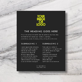 Zakelijk Logo Minimaal Modern QR Code Zwart Flyer