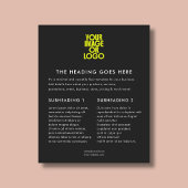 Zakelijk Logo Minimaal Modern QR Code Zwart Flyer