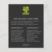 Zakelijk Logo Minimaal Modern QR Code Zwart Flyer (Voorkant)
