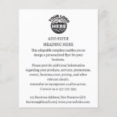 Zakelijk Logo Minimalistisch Eenvoudig Wit Flyer (Voorkant)