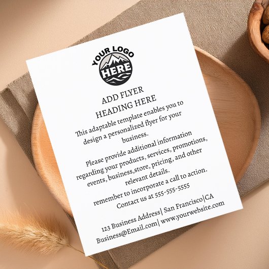 Zakelijk Logo Minimalistisch Eenvoudig Wit Flyer