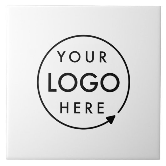 Zakelijk Logo - Minimalistisch, eenvoudig, wit Tegeltje (Voorkant)