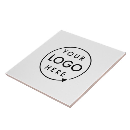Zakelijk Logo - Minimalistisch, eenvoudig, wit Tegeltje (Zijkant)