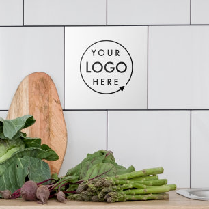 Zakelijk Logo - Minimalistisch, eenvoudig, wit Tegeltje