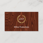 Zakelijk Logo - Minimalistisch hout Visitekaartje (Achterkant)