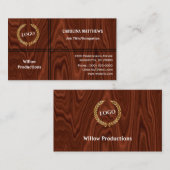 Zakelijk Logo - Minimalistisch hout Visitekaartje (Voorkant / Achterkant)