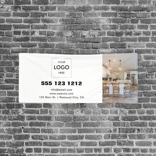 Zakelijk Logo Minimalistisch Modern Foto Spandoek