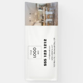 Zakelijk Logo Minimalistisch Modern Foto Spandoek (Verticaal)