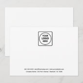 Zakelijk Logo | Minimalistisch Professioneel Wit Notitiekaartje (Voorkant / Achterkant)