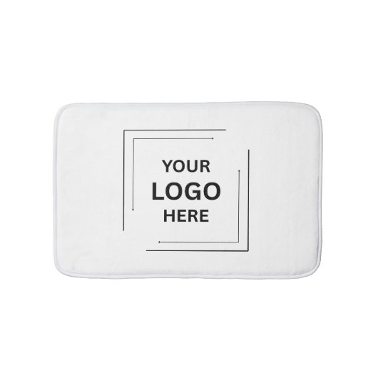 Zakelijk Logo | Minimalistisch Professioneel Witte Badmat (Voorkant)