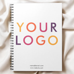 Zakelijk Logo Minimalistisch Wit Notitieboek