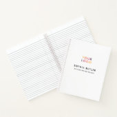Zakelijk Logo Minimalistisch Wit Notitieboek (Binnen)