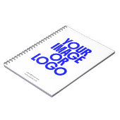 Zakelijk Logo Minimalistisch Wit Notitieboek (Linkerzijde)