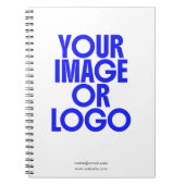 Zakelijk Logo Minimalistisch Wit Notitieboek (Voorkant)