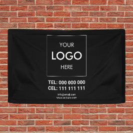 Zakelijk Logo minimalistisch zwart Spandoek