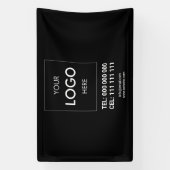 Zakelijk Logo minimalistisch zwart Spandoek (Verticaal)