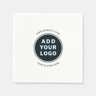 Zakelijk logo minimalistische promotiepapier servet